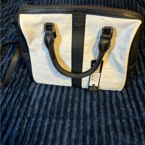 Tahari Logo Leather Satchel